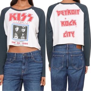 Daydreamer Women’s KISS Tiger Stadium Retro Raglan T Shirt Sz M Detroit NWT $98